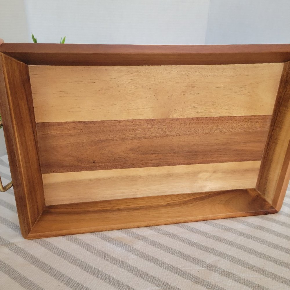 Threshold Acacia Wood Serving Tray NWT